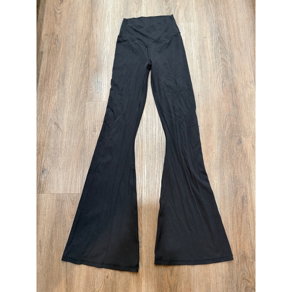 Aerie OFFLINE Black High Waisted Flare Leggings Athleisure Workout Pants S